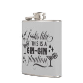 Grappige gin liefhebbers woord kunst heupfles (Links)