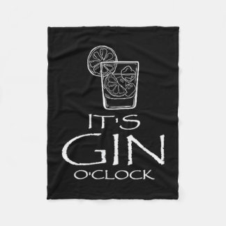 Grappige Gin Tonic Spreuk Oh Het Is Gin Tijd  Fleece Deken