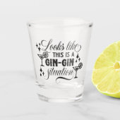 Grappige Gin Word Art Shot Glas (Voorkant)