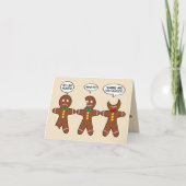 Grappige Gingerbread Heren Cookies Vakantie Gevouw Feestdagen Kaart (Voorkant)
