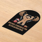 Grappige Gingerbread Man Kerst Gym Workout Acryl Uitnodigingen (Laagn)