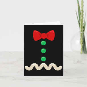 Grappige Gingerbread Man Kostuum Kerst Xmas Mannen Kaart