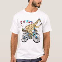 Grappige giraf bikebacking