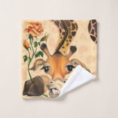 Grappige Giraffe badhanddoeken Bad Handdoek (Wasdoekje)