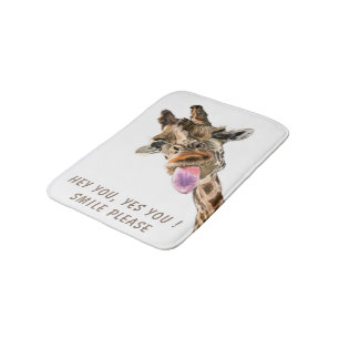 Grappige Giraffe badmat