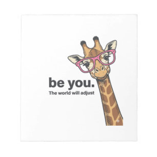 Grappige Giraffe Be You Vintage Gravure Shirt Ontw Notitieblok