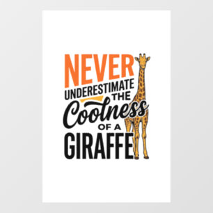 Grappige Giraffe Citaat Vintage Vector T-Shirt Ont Raamsticker
