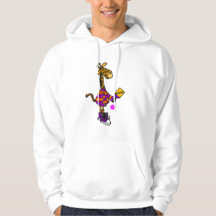 Grappige Giraffe die Pickleball speelt Hoodie