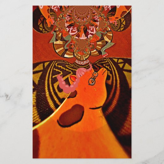 Grappige Giraffe: een caleidoscopische Afrikaanse  Briefpapier (Voorkant)