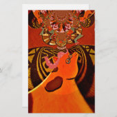 Grappige Giraffe: een caleidoscopische Afrikaanse  Briefpapier (Voorkant / Achterkant)