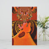 Grappige Giraffe: een caleidoscopische Afrikaanse  Briefpapier (Staand voorkant)