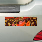 Grappige Giraffe: een caleidoscopische Afrikaanse  Bumpersticker (Op auto)