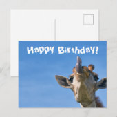 Grappige Giraffe Gefeliciteerd Briefkaart (Voorkant / Achterkant)