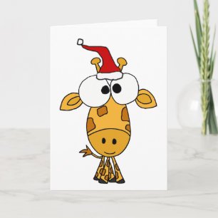 Grappige Giraffe in het Art. van Kerstmis van het Feestdagen Kaart