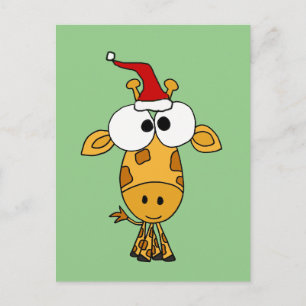 Grappige Giraffe in het Art. van Kerstmis van het Feestdagenkaart