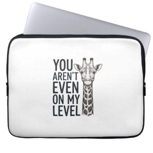 Grappige Giraffe Je Bent Niet Op Mijn Niveau T-Shi Laptop Sleeve