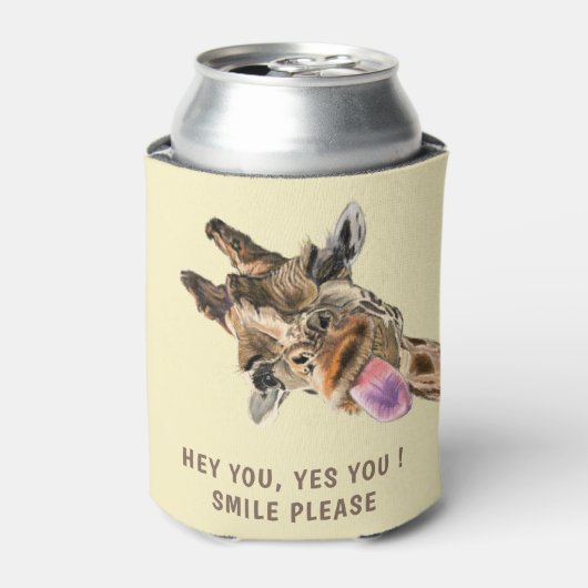 Grappige Giraffe Koelbox Blikjeskoeler (Blikje Voorkant)