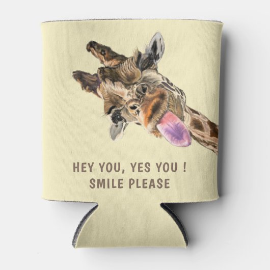 Grappige Giraffe Koelbox Blikjeskoeler (Voorkant)