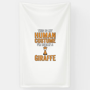 Grappige Giraffe Kostuum Vector T-shirt Ontwerp_1 Spandoek