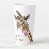 Grappige Giraffe Latte Mok Glimlach - Aangepaste t (Voorkant)