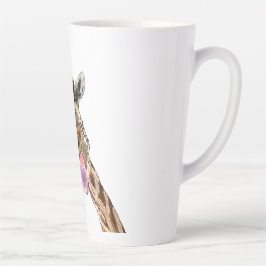 Grappige Giraffe Latte Mok Glimlach - Aangepaste t (Rechts)