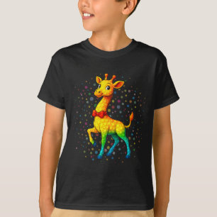 Grappige Giraffe Liefhebbers Stippen Gelukkige Sti T-shirt