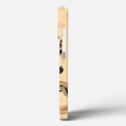 Grappige Giraffe met Roos iPhone Case (Achterkant / Links)