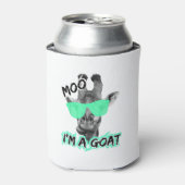 Grappige Giraffe Shirt Moo Ik ben een geit Schatti Blikjeskoeler (Blikje Voorkant)
