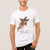Grappige Giraffe T-shirt Aangepaste tekst (Voorkant)