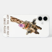 Grappige Giraffe tong uit gepersonaliseerde tekst Case-Mate iPhone Case (Achterkant (horizontaal))