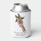 Grappige Giraffe Tongue Out Koelbox - aangepaste t Blikjeskoeler (Blikje Voorkant)