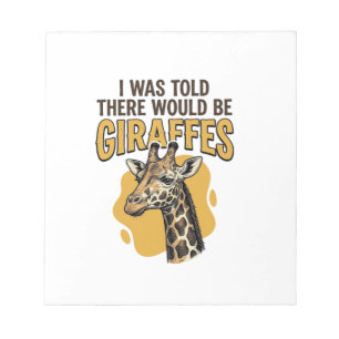 Grappige Giraffe Vintage Gravure Shirt Ontwerp_1 Notitieblok