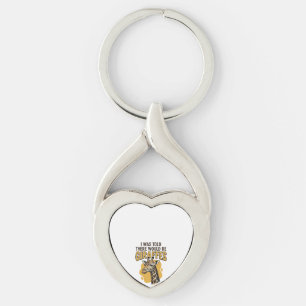 Grappige Giraffe Vintage Gravure Shirt Ontwerp_1 Sleutelhanger
