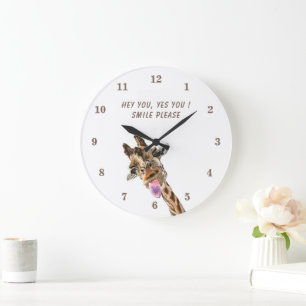 Grappige Giraffe Wandklok Grote Klok