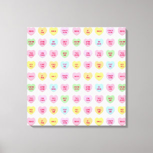 Grappige girly schattige aangepaste conversatie sn canvas afdruk