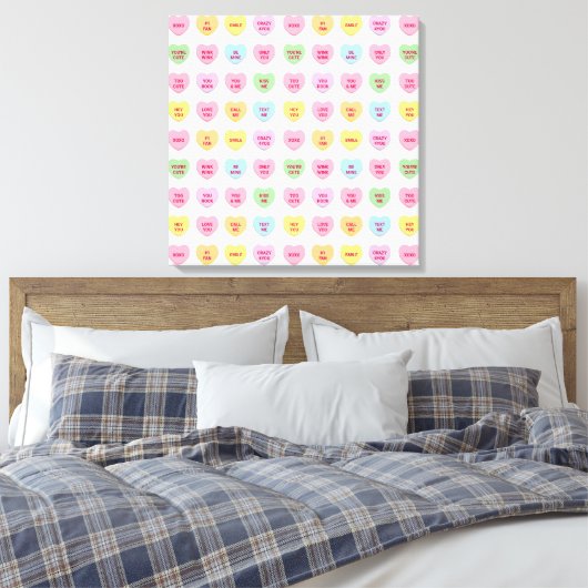 Grappige girly schattige aangepaste conversatie sn canvas afdruk (Insitu (Slaapkamer))