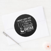 Grappige gitaarmuziek kan eruit zien alsof ik luis ronde sticker (Envelop)
