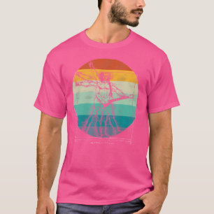 Grappige gitaarspeler Da Vinci Vitruvianische Man T-shirt