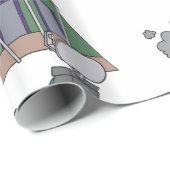 Grappige Glamping Cartoon Luxe Camping Cadeaupapier (Rol Hoek)