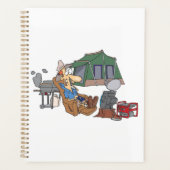 Grappige Glamping Cartoon Luxe Camping Planner (Voorkant)