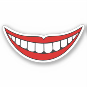 Grappige glimlach-illustratie sticker