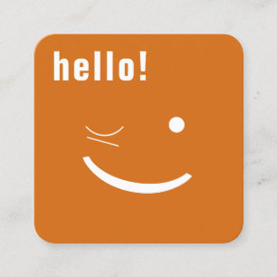 Grappige glimlachkaart vierkante visitekaartje