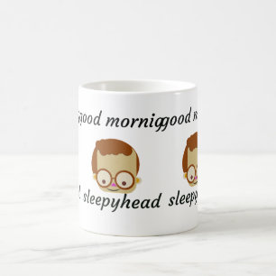 Grappige Glitch-tekst Goedemorgen Koffiemok   Aest