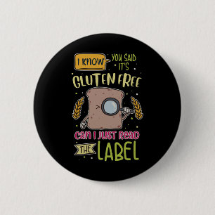 Grappige glutenvrije levensstijl coeliakie ronde button 5,7 cm