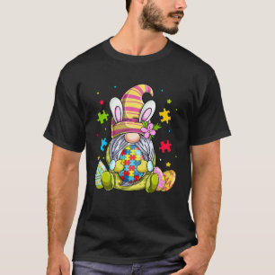 Grappige Gnome Autisme Bewustzijn Gelukkige Pasen  T-shirt