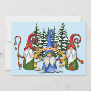 Grappige Gnome kerstwensen Feestdagenkaart