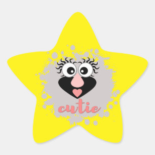 Grappige gnoom ster sticker