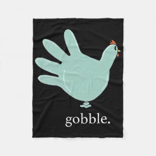 Grappige Gobble Kalkoenhandschoen Medische Verplee Fleece Deken