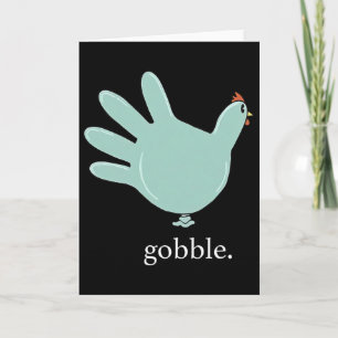 Grappige Gobble Turkey Handschoen Medische Verplee Kaart