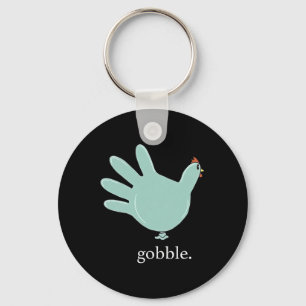 Grappige Gobble Turkey Handschoen Medische Verplee Sleutelhanger